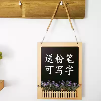 Hanging cute little blackboard shop listing pastoral style cute creative literary and artistic decoration WIFI prompt board door number