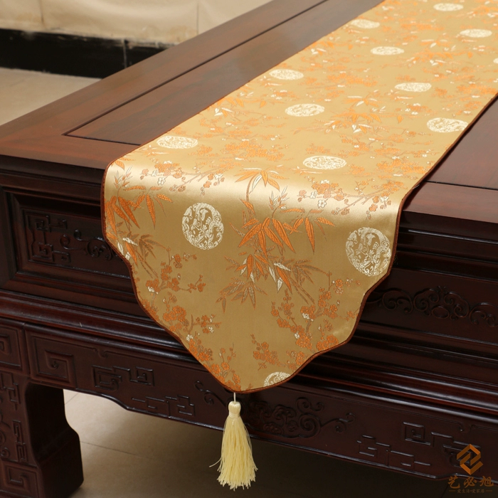 Trung Quốc cổ điển thời trang vải bàn cờ thổ cẩm satin cách nhiệt pad khăn trải bàn đơn giản mục vụ bàn vải bàn cà phê mat