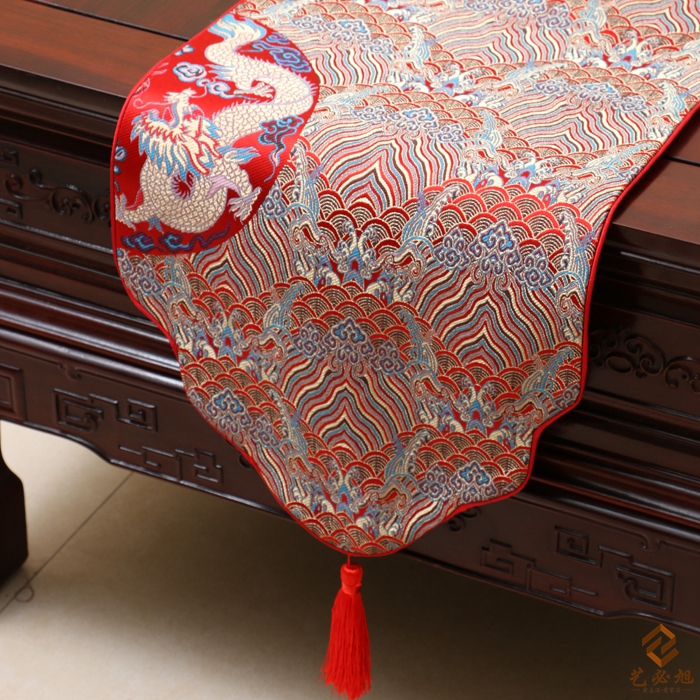 Trung Quốc cổ điển thời trang vải bàn cờ thổ cẩm satin cách nhiệt pad khăn trải bàn đơn giản mục vụ bàn vải bàn cà phê mat khăn trải bàn trắng