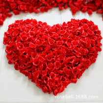 Simulation rose Valentines Day romantic petals fabric rose candle Rose set wedding