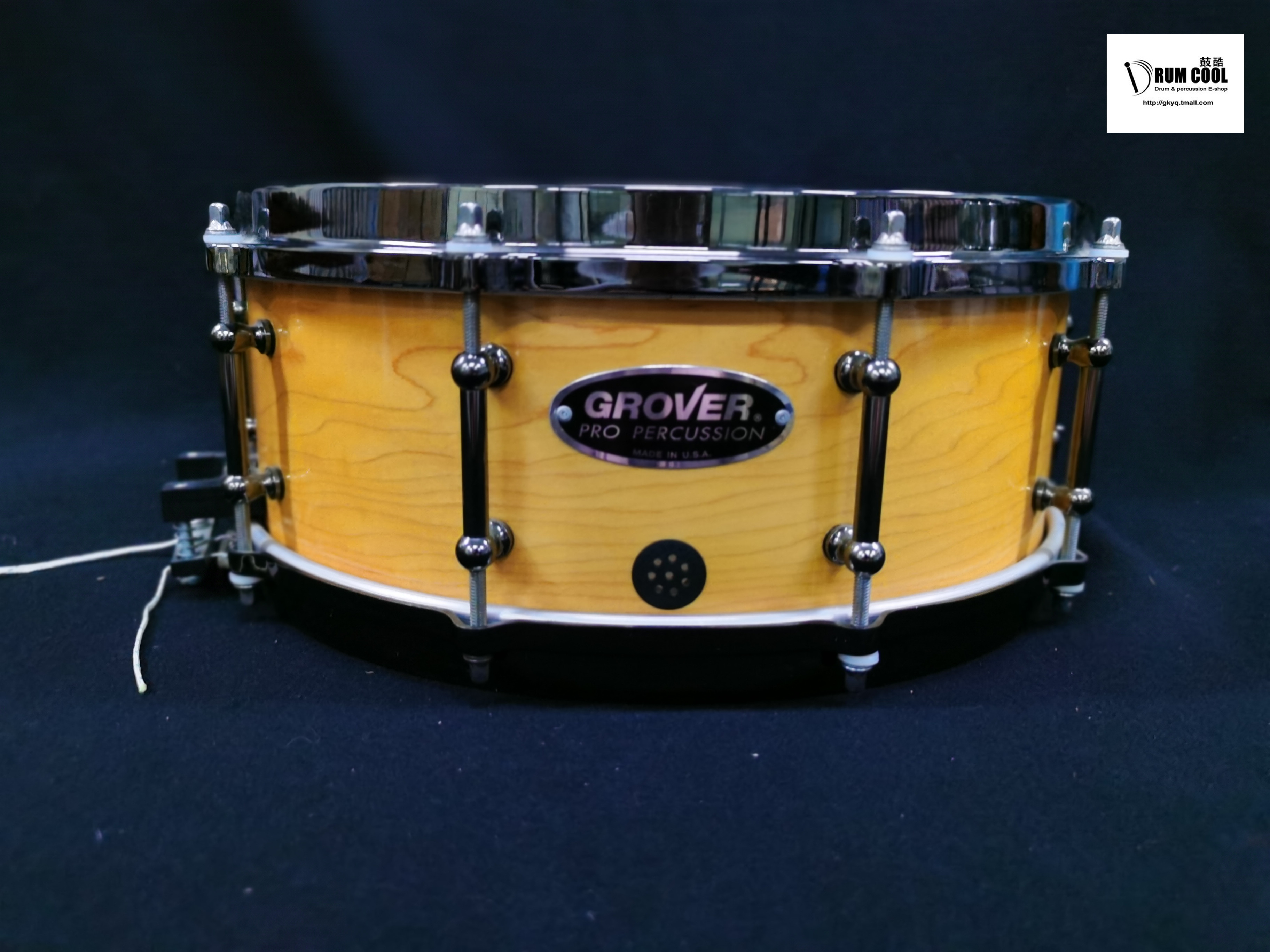 Grover Gewell American North American maple cavity die-casting ring green colorful flash light paint snare drum