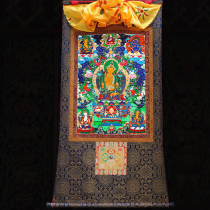 Five surnames Manjushri mineral pigment giclee Thangka painting Tibetan Tantric high-definition customized Buddha statue and Bodhisattva finely framed portrait