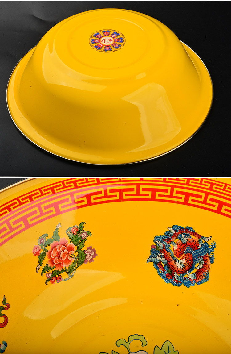 Таз 藏式八吉祥搪瓷洗脸盆 搪瓷洗手盆 净水盆送上师新款特价包邮 Beasts of burden