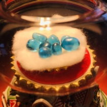 Sakyamuni Buddha Fenau sturdy son sky blue about 5-6mm a box for the Sakyah box