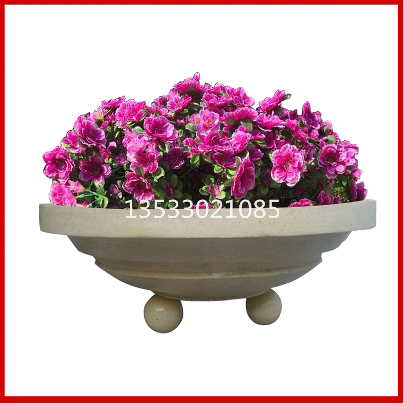 Outdoor garden landscape flower basin real estate villa Rome pillar decorated artificial sandstone flower pot