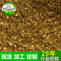 Golden Glass Sand Five Colored Glass Gravel Water Mill Terrace Stone Gold Stone Rice Ground Reflective Rice