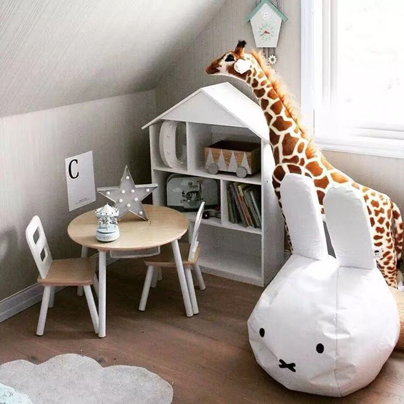 Nordic Wind Movie House Children Photography Props Creative Cartoon Rabbit Head Cushion Real View Shooting Decoration Pendulum 