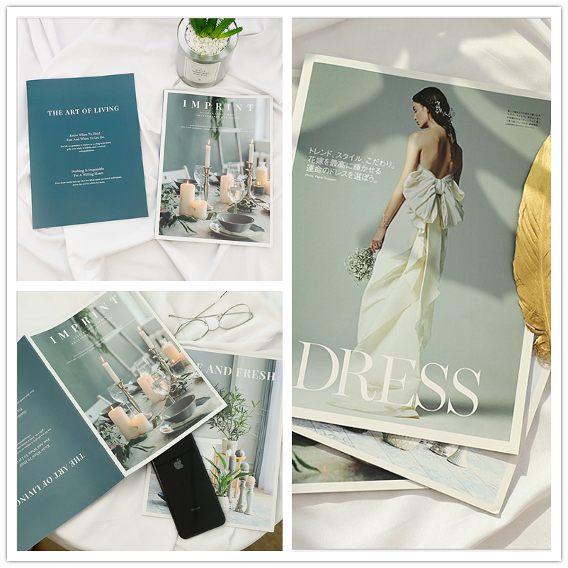 In Chinese magazine card photography backpaper food photography cardboard Korean indoor fresh fixture props