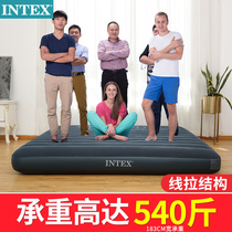 INTEX inflatable bed Household double air cushion bed punching air cushion single air mattress folding outdoor thickening