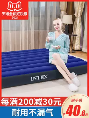 INTEX air mattress double home inflatable mattress single floor bed thickened outdoor portable inflatable mattress