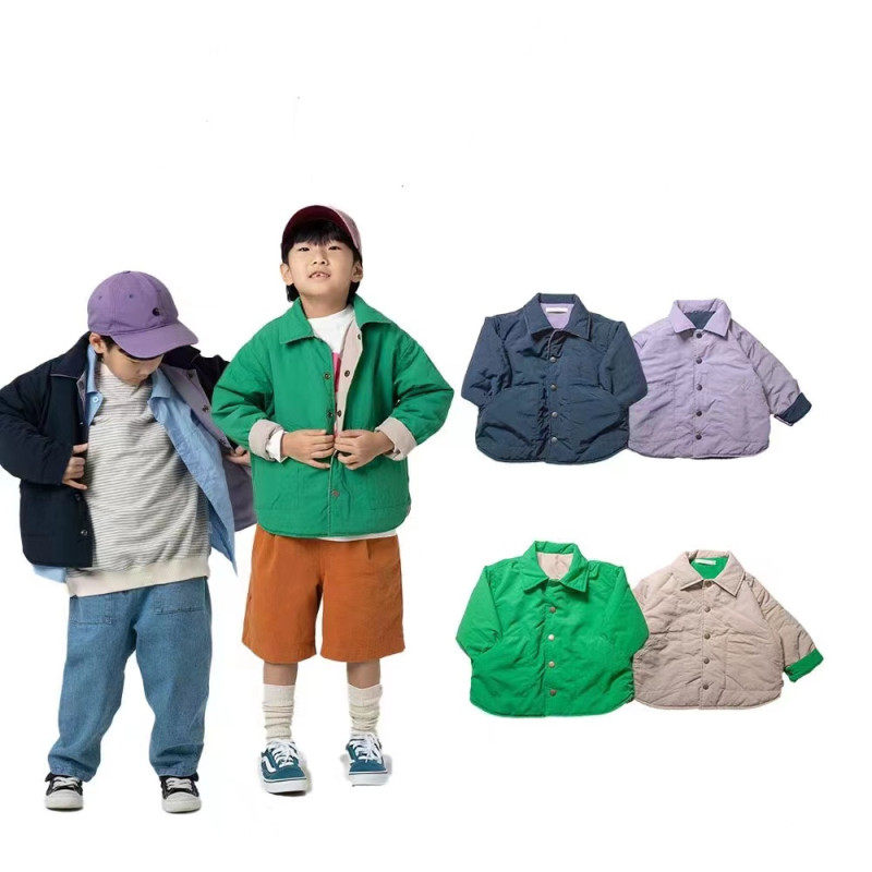 Spot Haobaoma Korean children's clothing imported spring fashionable spring breath can be worn on both sides of the small square collar jacket