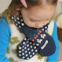 Spot Hao Bao Ma Korea Tong Clothing Winter Amber Designer Foreign Air Knit Jacquard Girl Warm Scarves