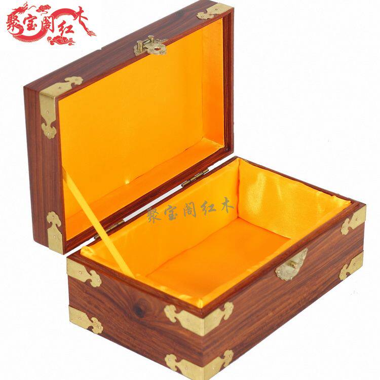 Promotion Poly Treasure Cabinet Red Wood Boutique First Accessories Box Red Sandalwood Real Wood Carved Jewelry Jade Jewelry Jade Ring Containing Box