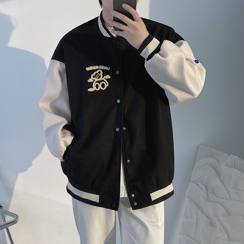 YEIYIYaya Studios loose collar student Little Bear Bumps Male Design Sensation Little Crowdbaseball Lovers