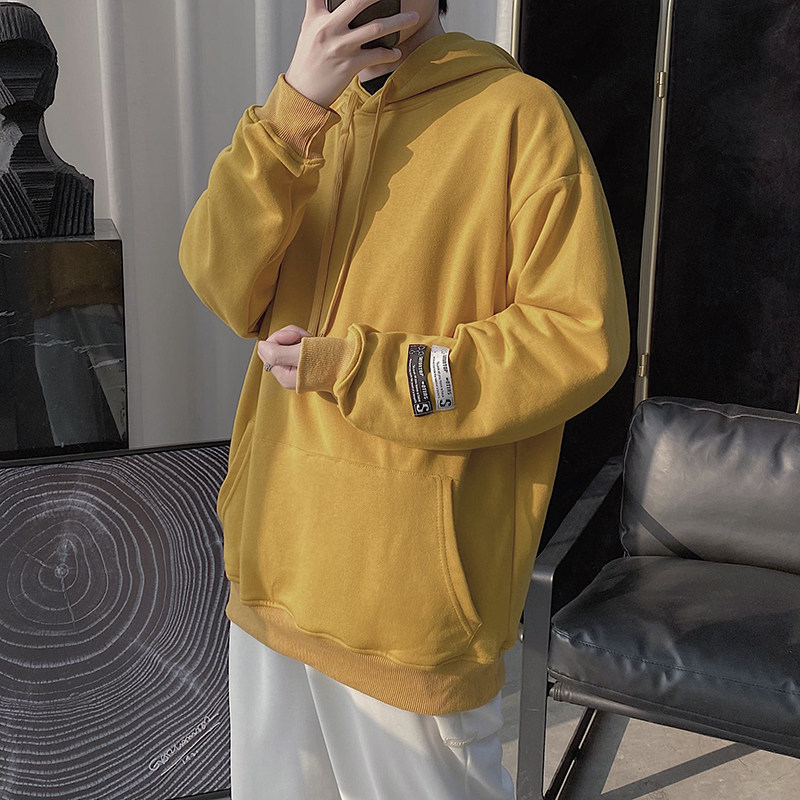 Sweatshirt male even cap loose ins Chauffins Chauffers Ruffers Street Clothes Port Wind Days Original Couple Coats Light Grey