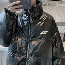 Thickened Harbor Wind loose warm bread Mens cotton clothes jacket handsome and bright face down cotton clothes lovers clothes winter