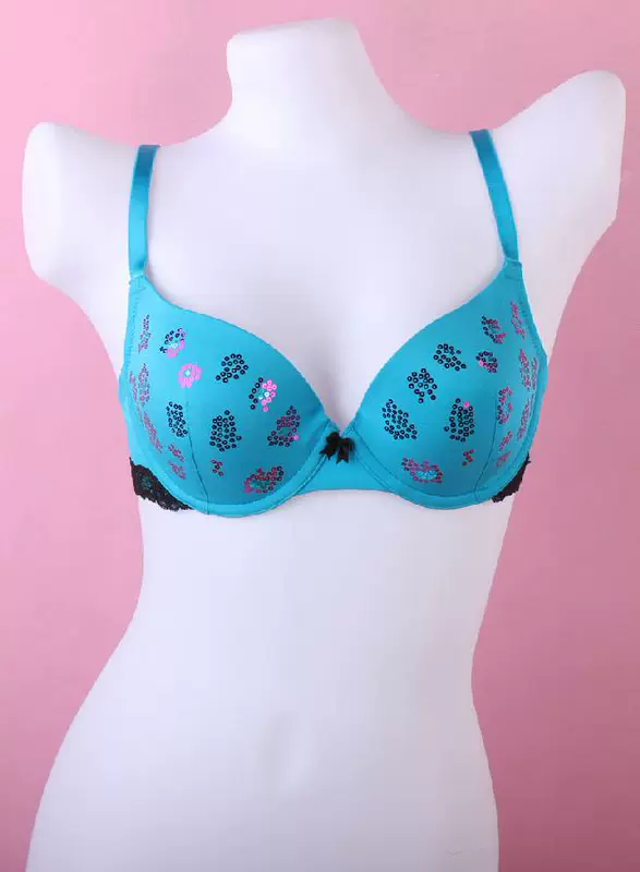 50AL942 cổ mỏng và dày hình chữ V tập hợp ren bên trang trí sequin nữ bra