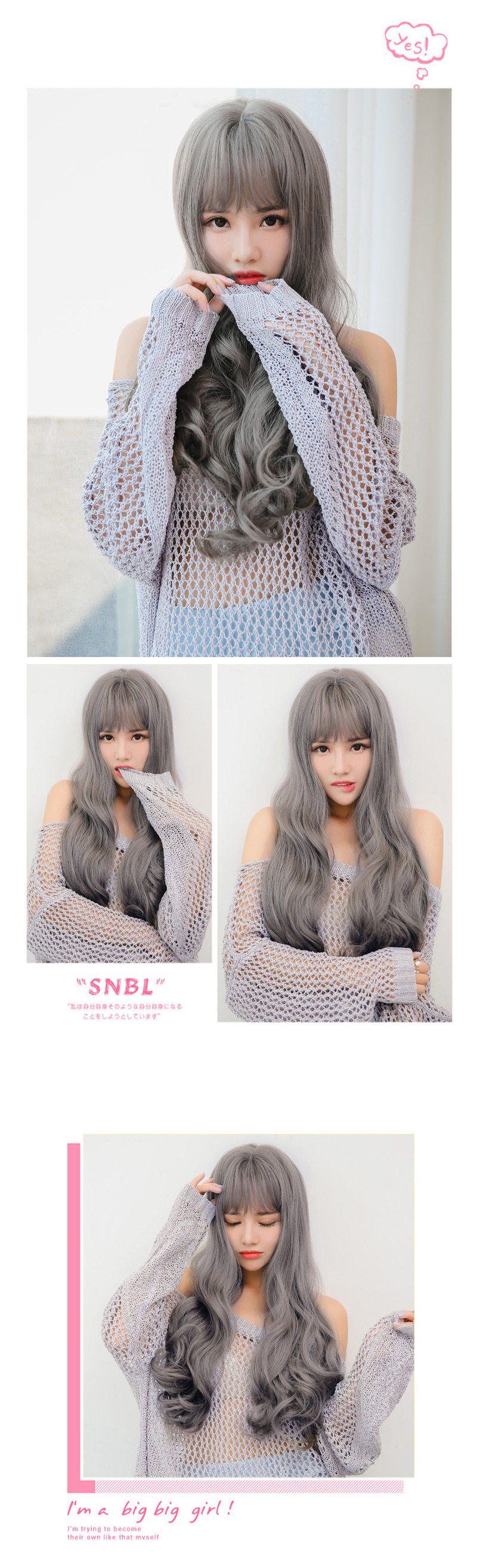 Perruque Air bangs longs cheveux boucles - Ref 2610352 Image 13