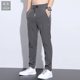 夏季裤子男款冰丝薄款直筒西裤青年宽松大码松紧腰弹力休闲长裤潮