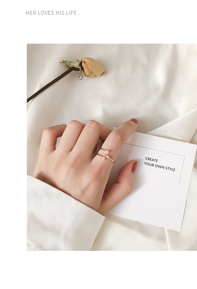 Nhẫn nữ sinh viên Nhật Bản và Hàn Quốc hipster ngón trỏ nhẫn đỏ gió lạnh 蹦 di chic tối giản cá tính trong lòng cô gái nhẫn cartier