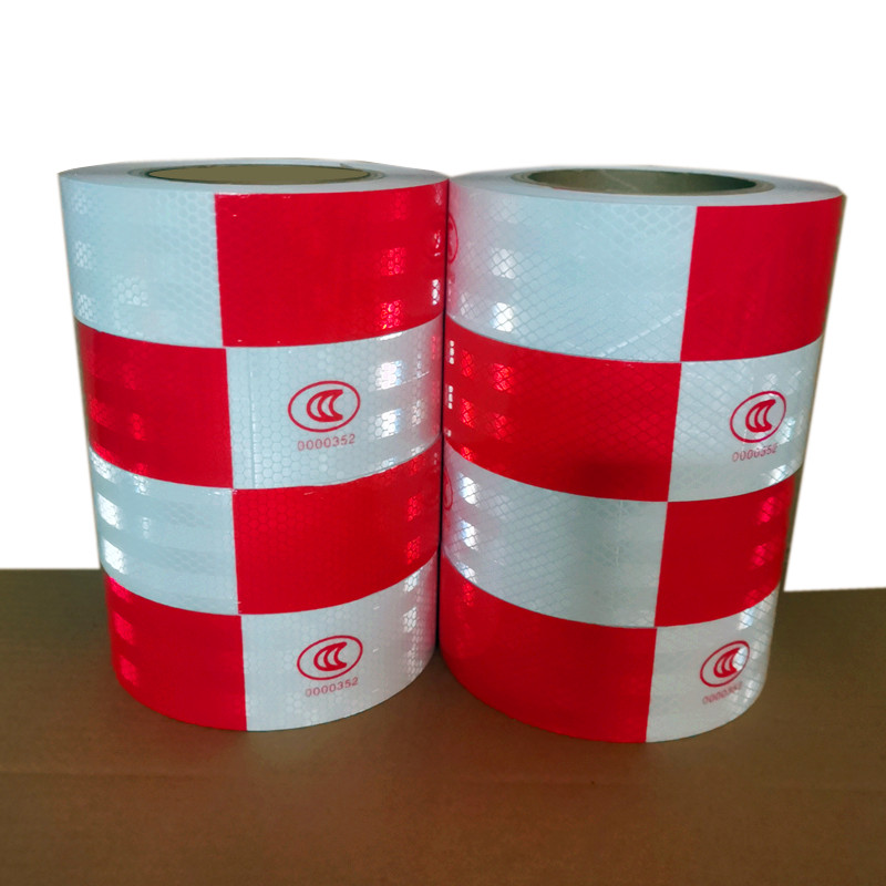 Car supplies annual inspection label reflective material reflector reflective sticker reflective strip truck with reflective film red and white