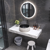 Nordic simple slate bathroom cabinet wall-mounted wash basin bed and breakfast bathroom art basin small apartment wash basin