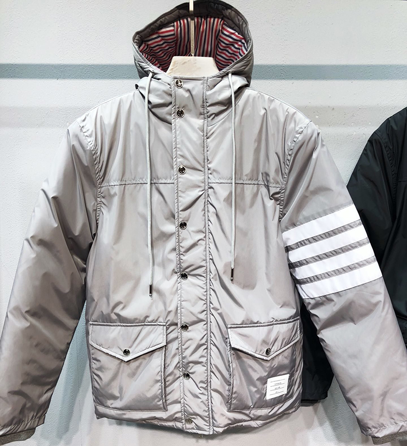 THOM BINS autumn and winter new jacket TB hooded warm thickened casual men's and women's down cotton BROWNE
