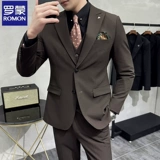 Свадебное платье, комплект, пиджак классического кроя, высококлассный костюм, в корейском стиле