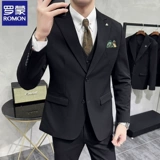 Свадебное платье, комплект, пиджак классического кроя, высококлассный костюм, в корейском стиле