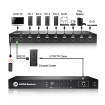 Comateric HDMI automatic switcher 8 cut 1 supports automatic tour scan switching HDMI 8 in 1 out