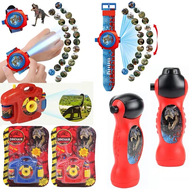 Jurassic Dinosaur Cartoon Projection Watch Luminous Camera Flashlight Baby Bedtime Story Tyrannosaurus Rex Toy for Boys Jurassic Dinosaur Cartoon Projection Watch Luminous Camera Flashlight Baby Bedtime Story Tyrannosaurus Rex Toy for Boys