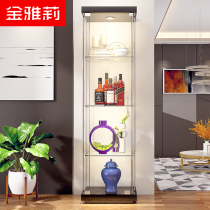 Wine cabinet modern simple living room tempered transparent glass wine cabinet display cabinet red wine cabinet home restaurant decoration cabinet