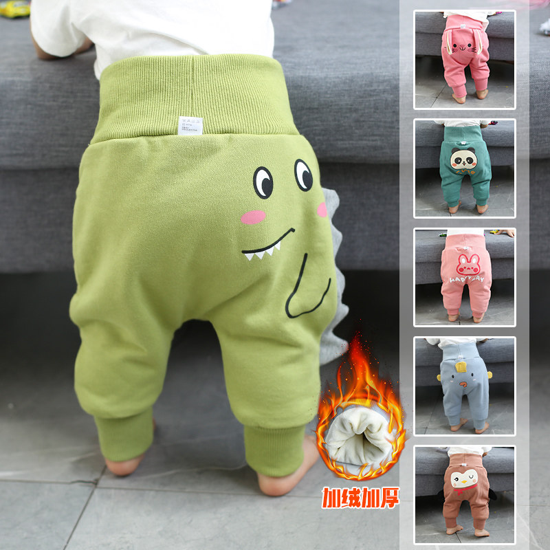 Baby pants 2021 Winter new baby large PP pants gush thickened male and female newborns warm fart pants