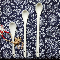 zakka simple coffee spoon spoon creative long handle spoon milk ceramic white spoon 16 19cm mixing spoon