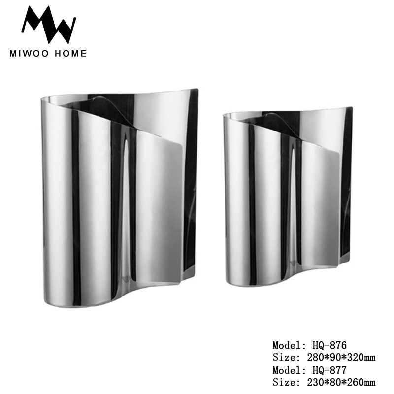 Minimalist modern stainless steel flowerpots light and luxurious plate room Living-room Florist Decoration Table Clubhouse Bookon Art Vases