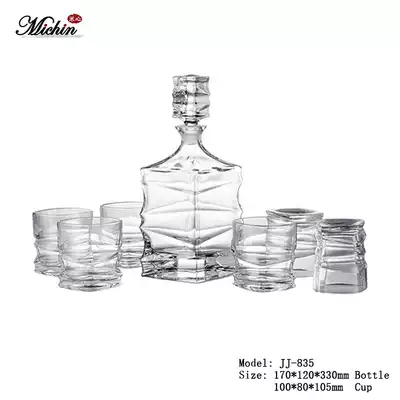 Simple European and American modern hotel clubhouse wine set decoration Household coffee table wine cabinet bar wine glass wine bottle set