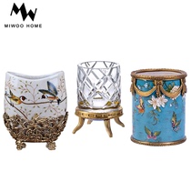 European neoclassical ceramics with copper pen holder decorative ornaments fashionable office study retro multi-purpose storage furnishings
