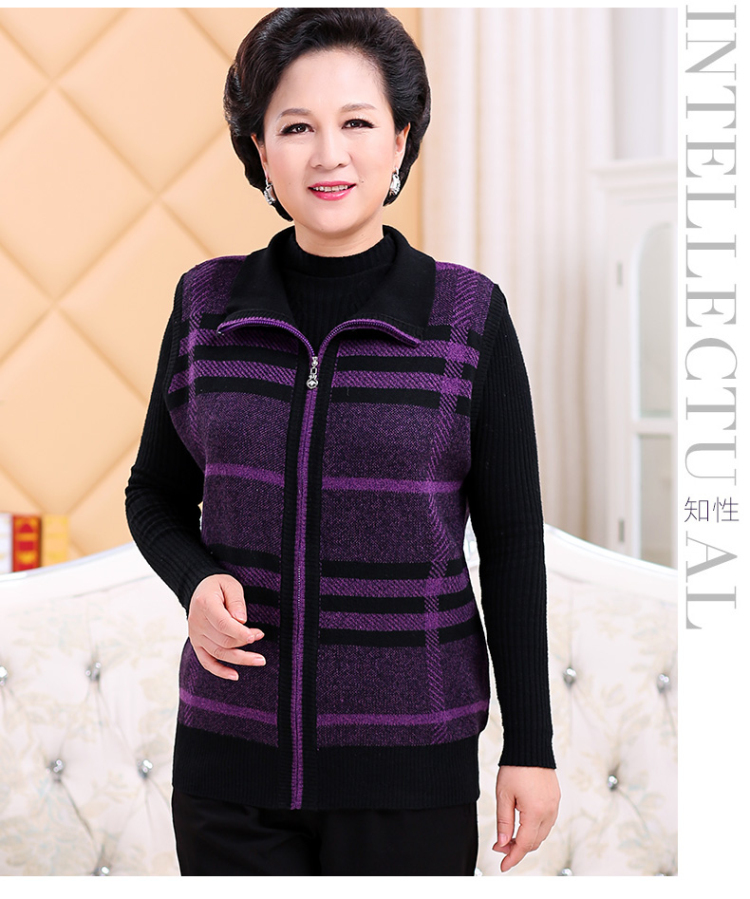 Mùa xuân và mùa thu và mùa đông mới trung niên nam giới và phụ nữ len đan vest cashmere dày vài Tang phù hợp với vest đỏ vest