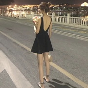 Cô gái Tim Tiên Dress Mùa Hè 2018 New Retro Eo Nhẹ Nhàng Máy Chăm Sóc Gió Halter Cold Dress