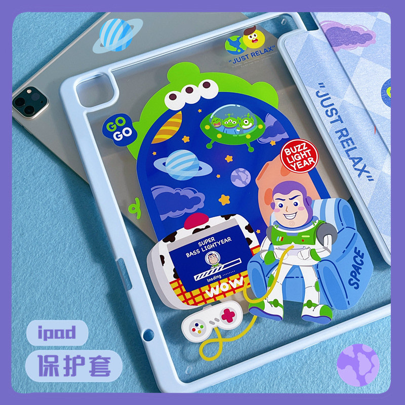 Meow small fish consoles Bass applicable ipad protective sleeve magnetic ipadPro Apple 10 2 inch flat cute