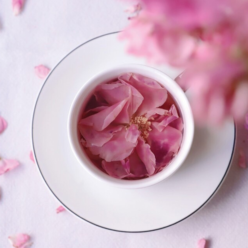 Meet Rose good rose tea Yunnan Ink Red edible double-leaf rose about 20 large flowers A cup of a flower No discount