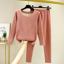 Autumn Clothes Autumn Pants Suit Woman Duvet Fever Autumn Winter No Marks Big Code Plus Suede Thickened Winter Warm Clothes Warm Underwear