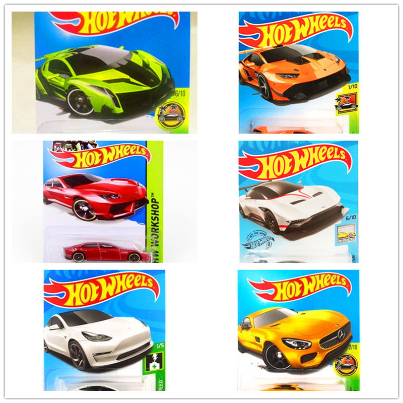 Hot Wheels Mini Sports Car Lamborghini Audi S6 Hurricane Tesla Porsche Land Rover Alloy Car Model