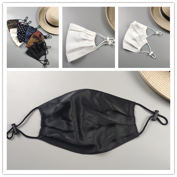 100% mulberry silk pure silk double layer and four layer sunscreen breathable thermal mask with snap button adjustment four seasons skin care