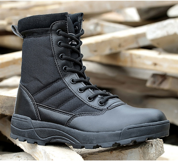 Boots militaires en cuir - porter - Ref 1398696 Image 9