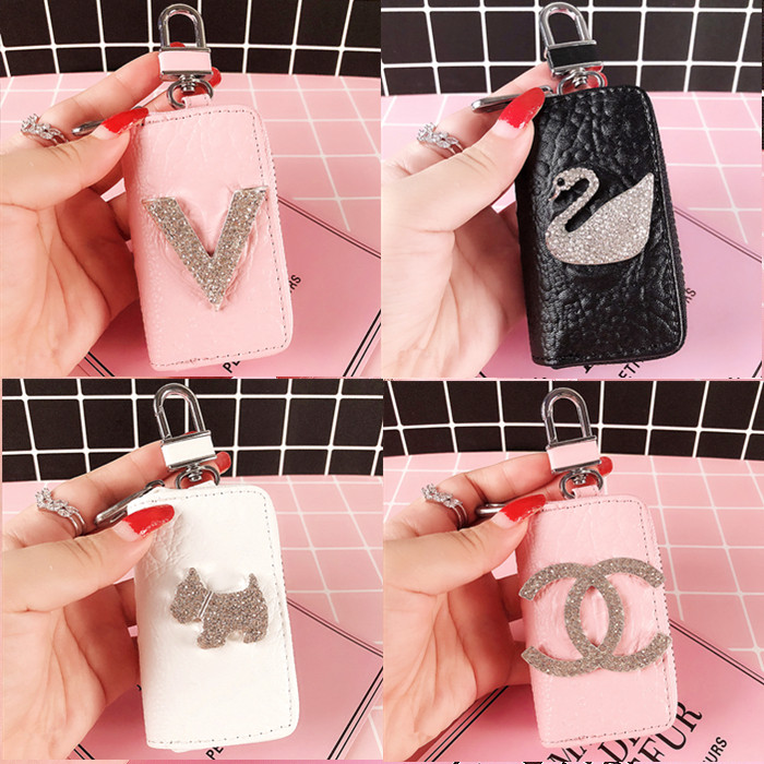 Cartoon car key case is suitable for Foss Benz BMW Audi Civic creative car key chain key case