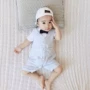 Váy hè cho bé trăm ngày bé bắt tuần mặc váy bé tay ngắn phù hợp với phần cotton mỏng đẹp trai mùa hè quý ông jumpsuit - Áo liền quần quần áo sành điệu cho be gái