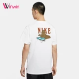 Nike, скейтборд подходит для мужчин и женщин для отдыха, хлопковая футболка с коротким рукавом