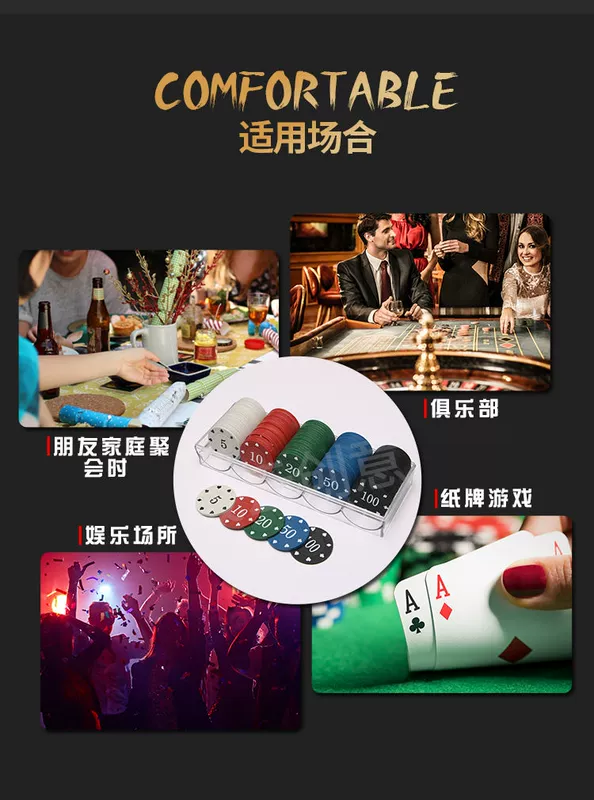 Chip Coin Texas Holdem Chip Set Las Vegas Chips Mahjong Baccarat Chips nhỏ - Các lớp học Mạt chược / Cờ vua / giáo dục