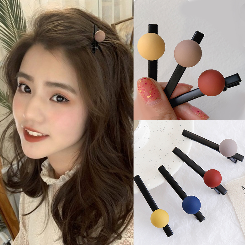 Round ball hairpin net red bangs clip word clip duck mouth clip Liu Haibin clip girl clip hairpin headdress female